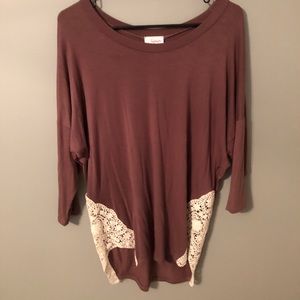 Brown comfortable long sleeve shirt